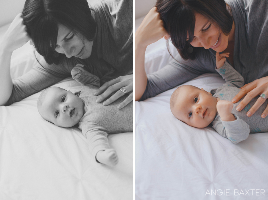 mother and newborn photo session